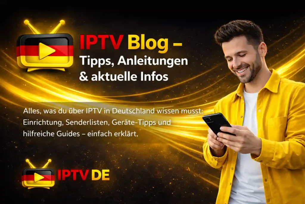 IPTV DE – modernes IPTV in Deutschland mit stabiler Qualität, schneller Ladezeit und Streaming auf Smart TV, Fire Stick, Android und Smartphone